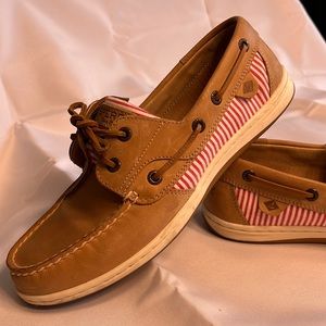 Sperry Topsider Leather Womens Boat Shoes - Size 9